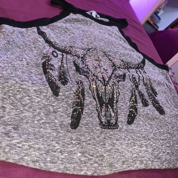 Grey and black Cropped tank - Picture 1 of 4